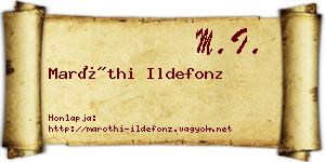 Maróthi Ildefonz névjegykártya